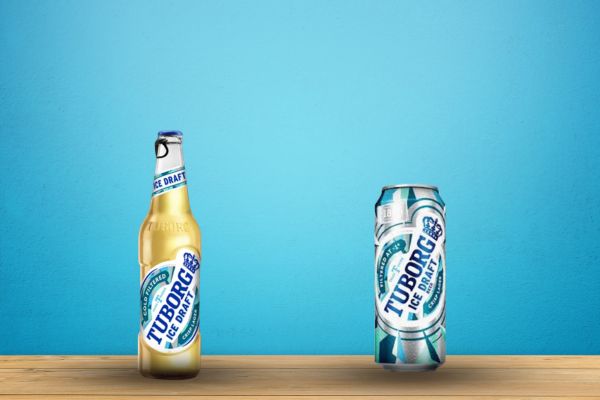 Tuborg Ice Draft Bottle and Can