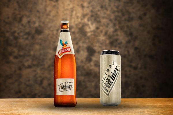 Kingfisher Ultra Witbier Belgian White Beer Bottle and Can
