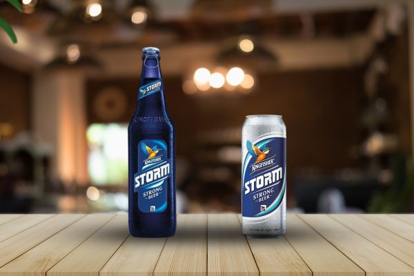 Kingfisher Storm Strong Beer Bottle and Can