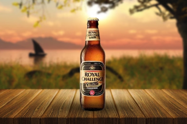 Royal Challenge Strong Beer Bottle and Can