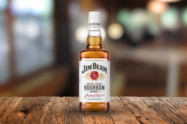 a bottle of liquor on a table