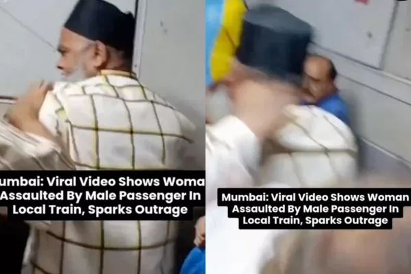 Man Attacks Woman on Mumbai Local; Viral Video Sparks Outrage, Police Probe On