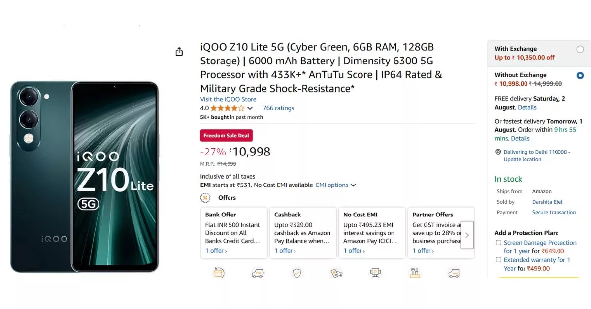 iQOO Z10 Lite 5G Specs