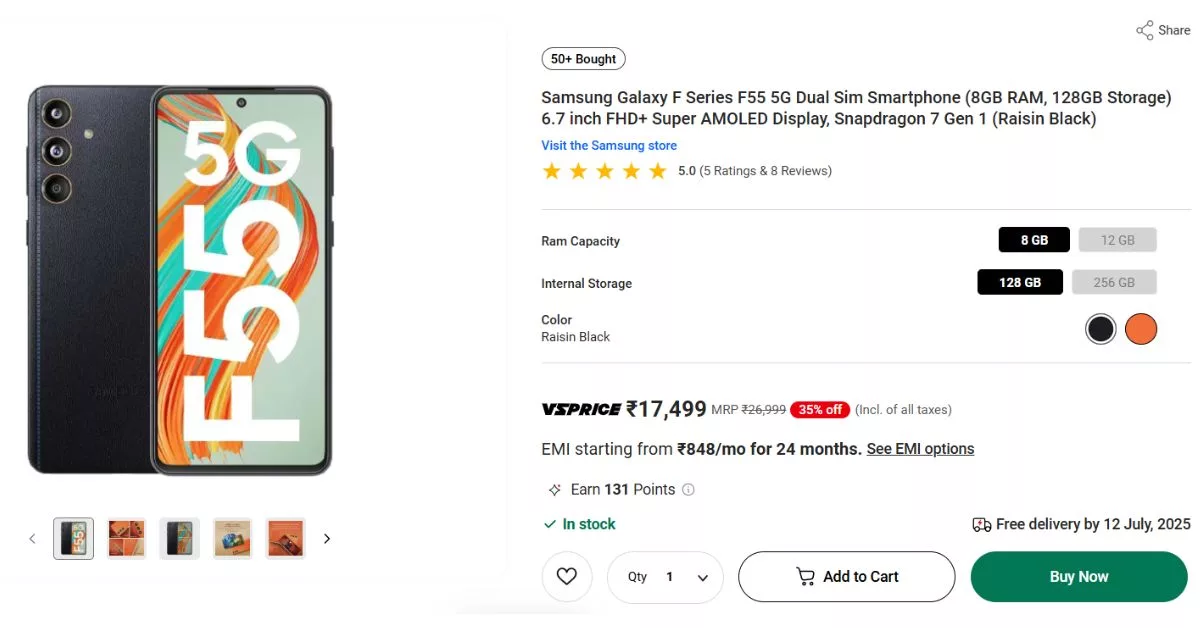 Samsung Galaxy F55 5G Discount