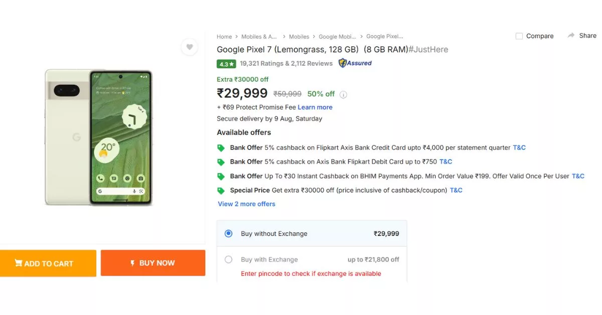 Google Pixel 7 Discount