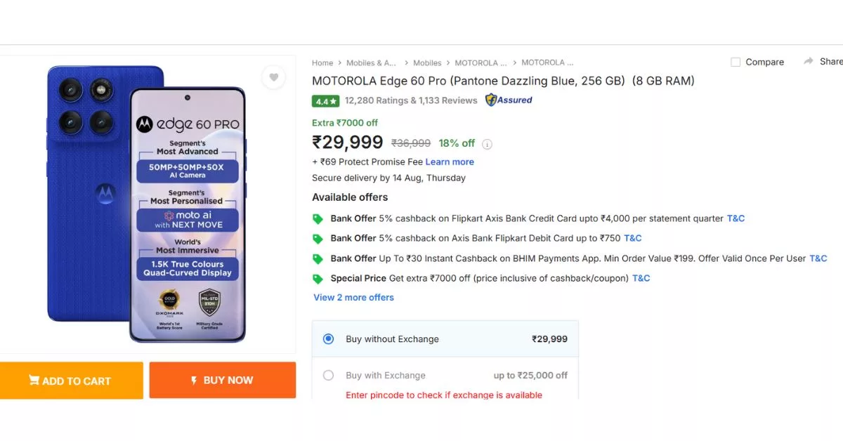 Motorola Edge 60 Pro price cut massively - now starts at Rs 29,999