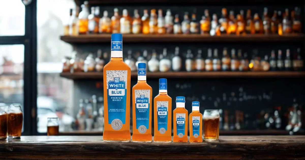 White & Blue Whisky Price in Mumbai; 180ml, 375ml, 750ml Rates