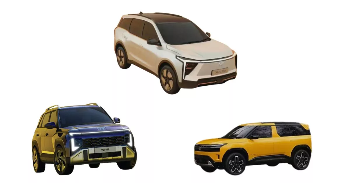 Three new SUVs are launching in India this November: Hyundai Venue, Tata Sierra, and Mahindra's mystery model.