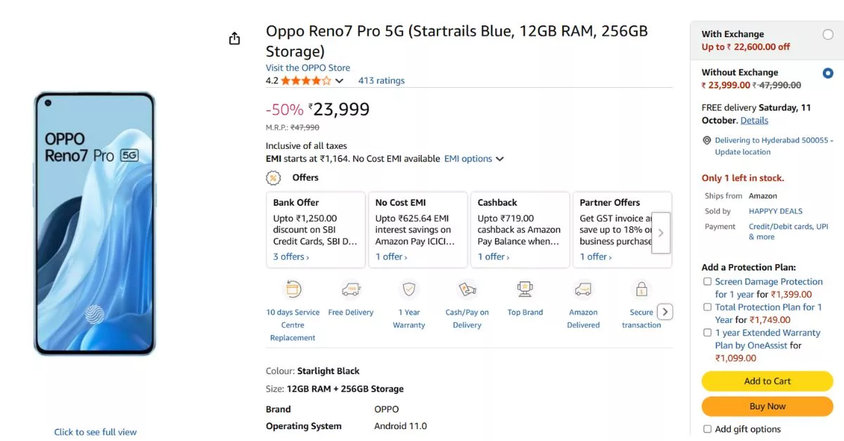 Oppo Reno7 Pro 5G Discount