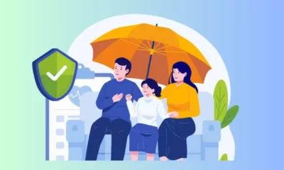 family reviewing 1 crore term insurance plan details with a financial advisor