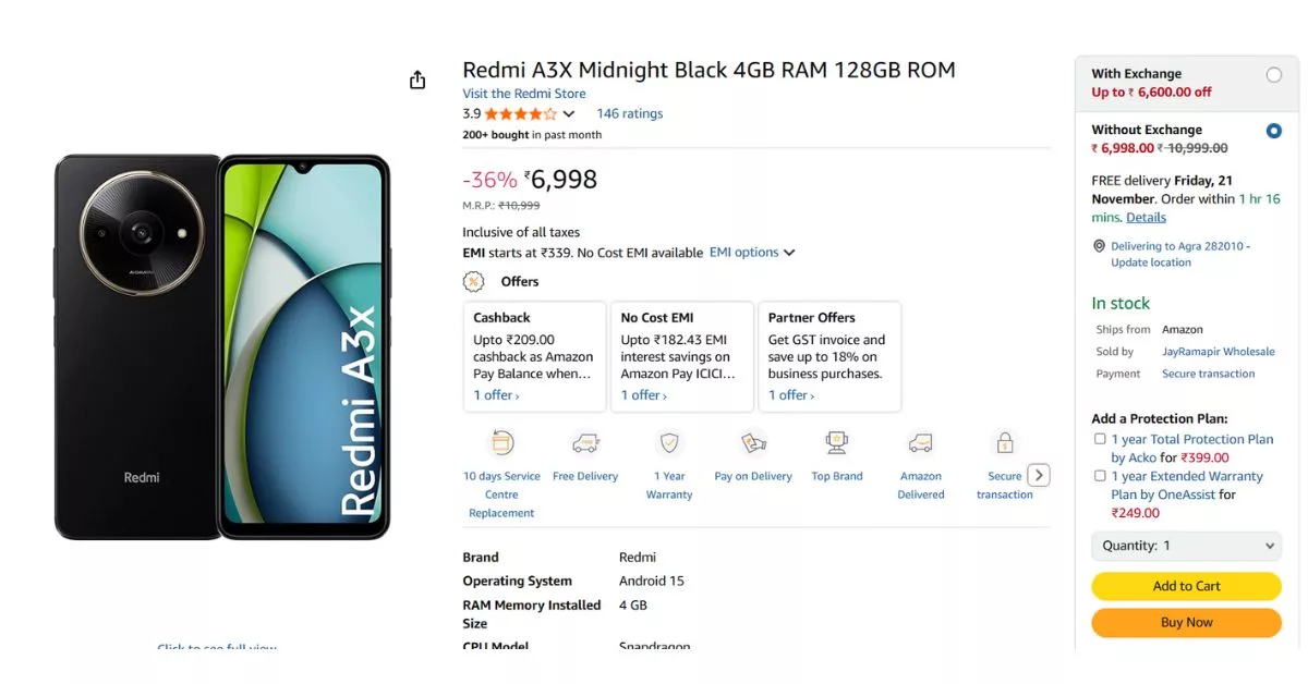 Redmi A3X Midnight