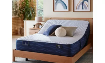 Couple testing a memory foam mattress designed for motion isolation