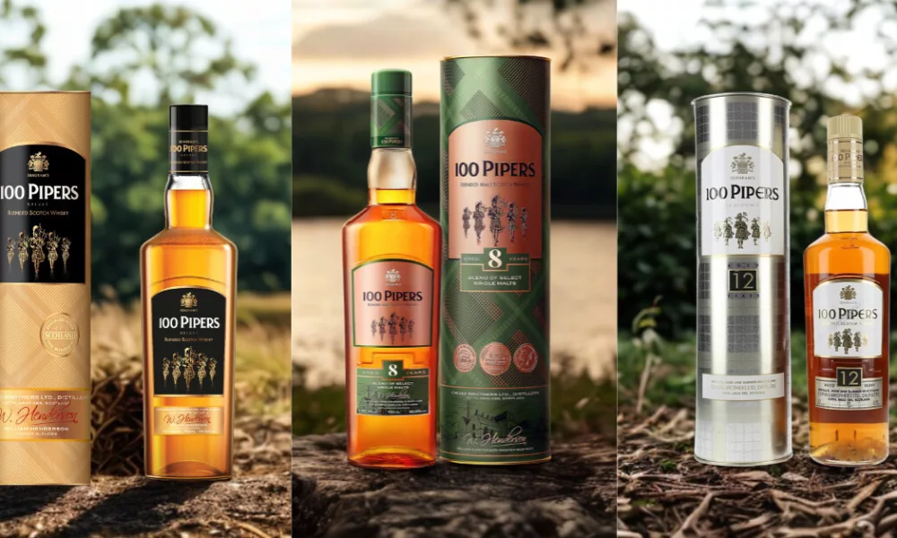 100 Pipers Price in Pune, Maharashtra: 180ml, 375ml, 750ml Rates