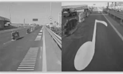 India's first "musical road" has been built on Mumbai's Coastal Road, playing the tune of "Jai Ho."