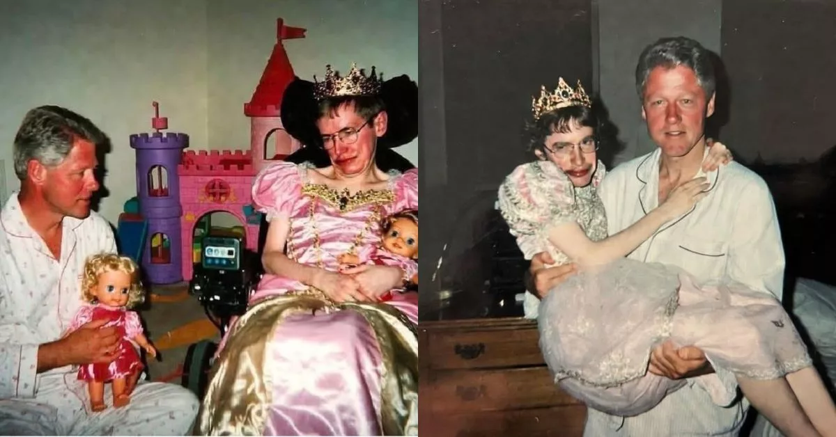 Are the Viral Stephen Hawking “Princess Dress” and Bill Clinton Photos Real? Fact Check on Epstein File Claims